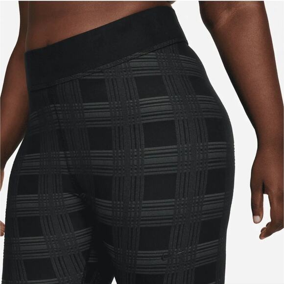 Nike Pro plaid super soft mid rise tight full length leggings plus size 2X new - Picture 15 of 15